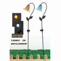 Solar Powered Jardín Decoración Metal Blossom Stake Craft